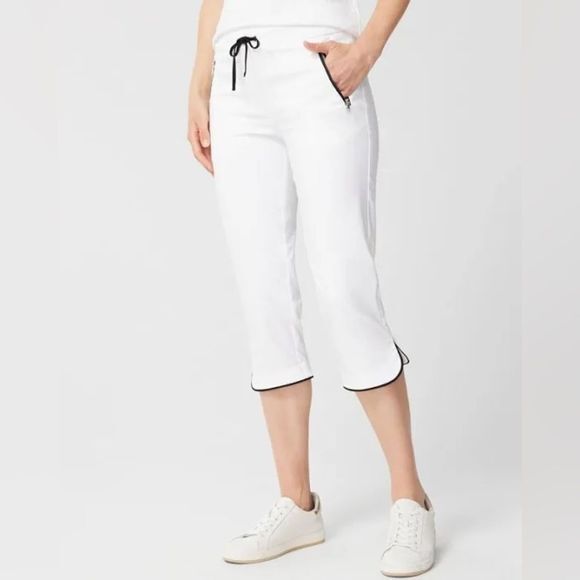 Chicos Women's Trutemp Trimmed Capri Pants -k6 - Picture 1 of 6
